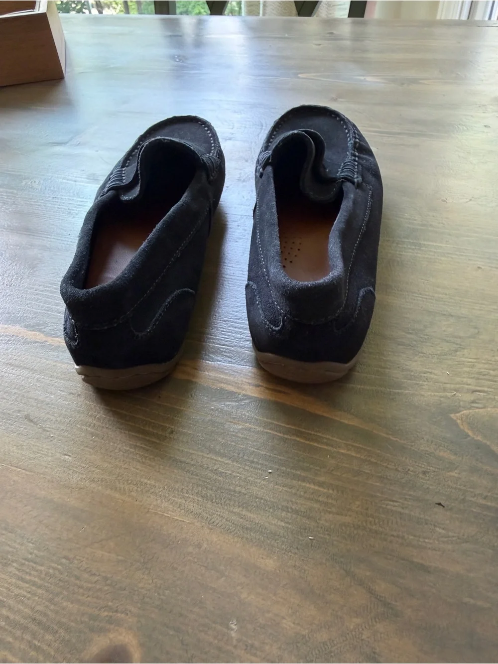Zara boys Blue Suede Slip-On Penny Loafers